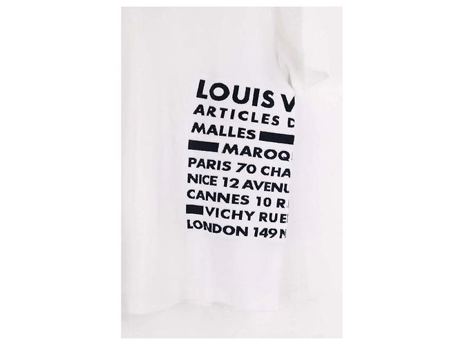 T-shirt Louis Vuitton bianca in cotone L Bianco - vista 3