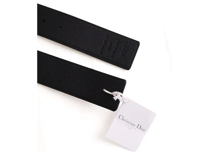 Dior Black Leather Belt Size M - view 4