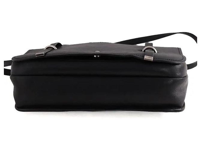Borsa a tracolla Saint Laurent in pelle nera Nero - vista 7