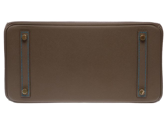 Hermès HERMES Birkin 30 Tasche aus Étoupe Leder - 103761 Taupe - Ansicht 11