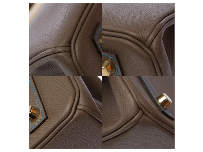 Hermès HERMES Birkin 30 Tasche aus Étoupe Leder - 103761 Taupe - Ansicht 12