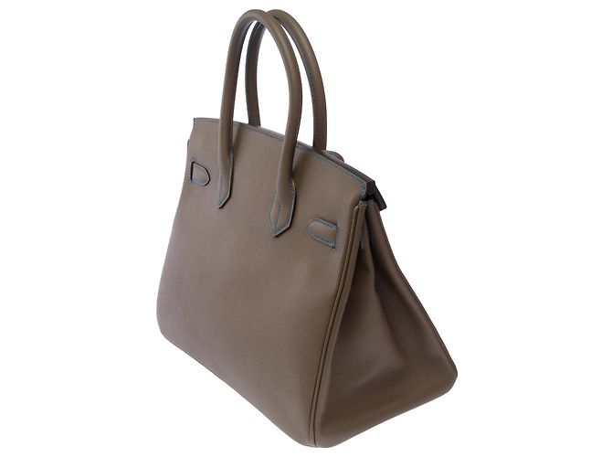 Hermès HERMES Birkin 30 Tasche aus Étoupe Leder - 103761 Taupe - Ansicht 6