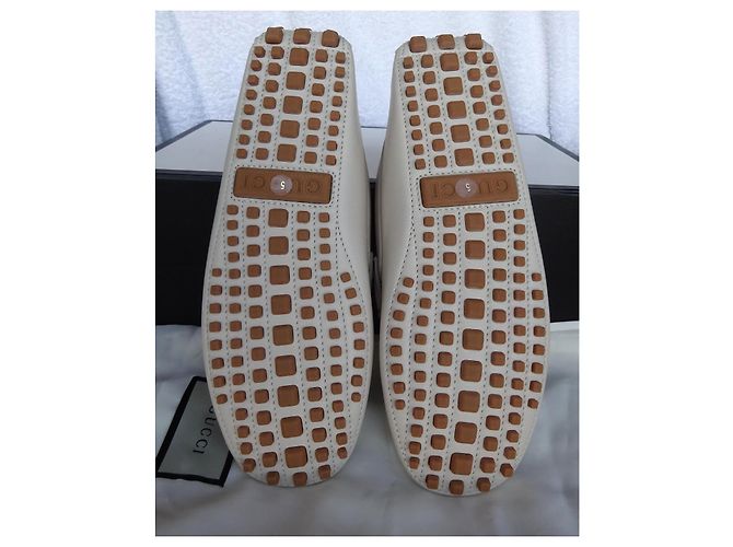 Gucci Originali e Nuovi! mocassini di pelle uomo n. 5 (39) Bianco - vista 5