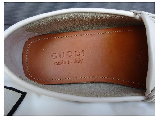 Gucci Originali e Nuovi! mocassini di pelle uomo n. 5 (39) Bianco - vista 8