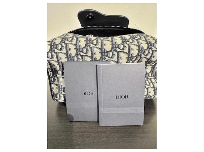 Borsa a tracolla Dior Oblique Beige Blu scuro - vista 3
