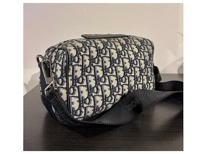 Borsa a tracolla Dior Oblique Beige Blu scuro - vista 5