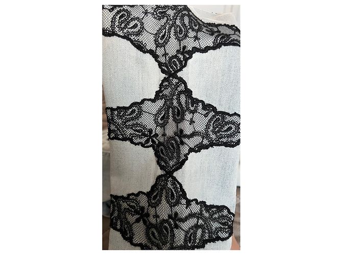 Jeans de mezclilla azul claro para mujer Philipp Plein con inserciones de encaje negro - vista 7