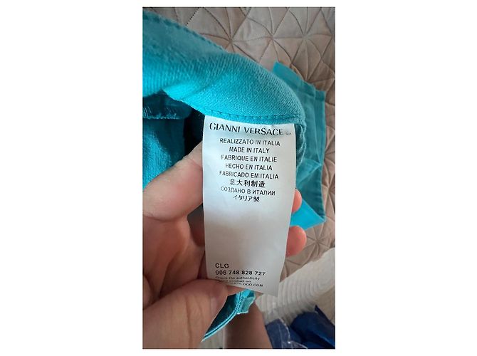 Vaqueros de Denim Turquesa Versus Versace Talla 26 - vista 4