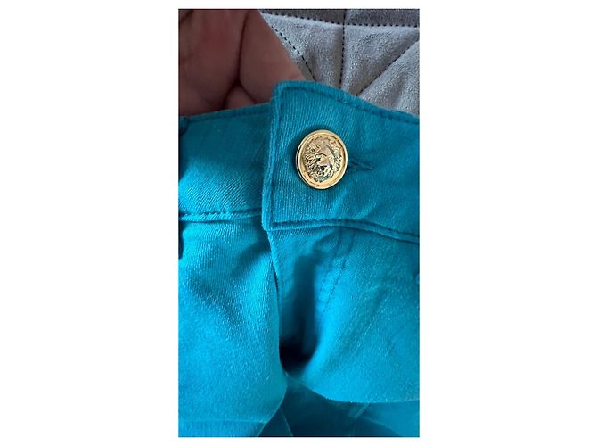 Vaqueros de Denim Turquesa Versus Versace Talla 26 - vista 5