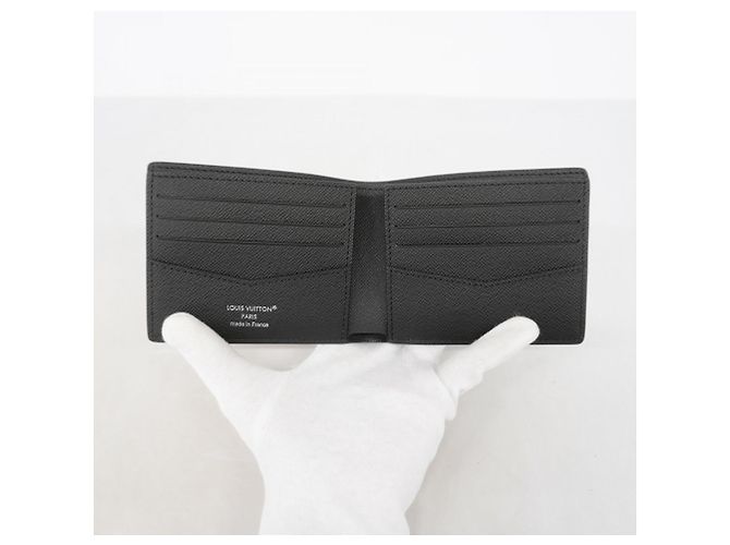 Portafoglio Slender Louis Vuitton Monogram Eclipse Nero - vista 3