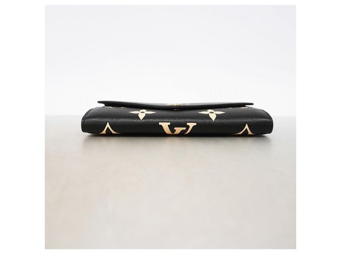 Sarah Louis Vuitton Monogram Empreinte Bicolor Long Wallet Schwarz Beige - Ansicht 2