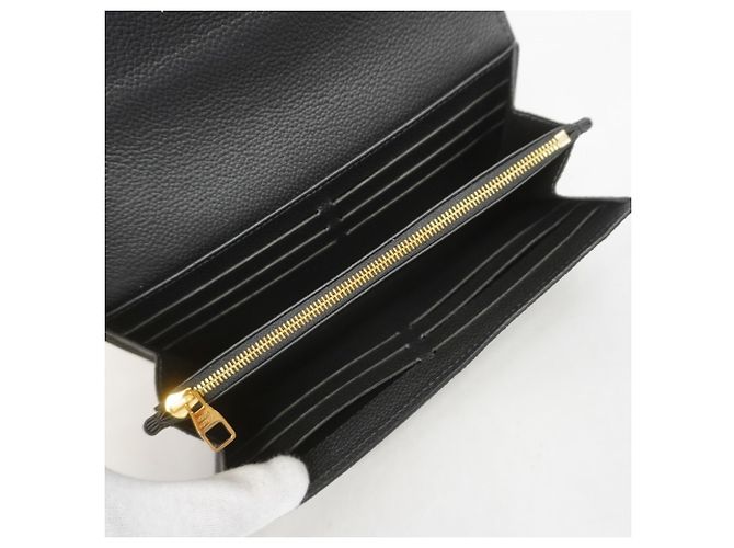 Sarah Louis Vuitton Monogram Empreinte Bicolor Long Wallet Schwarz Beige - Ansicht 3