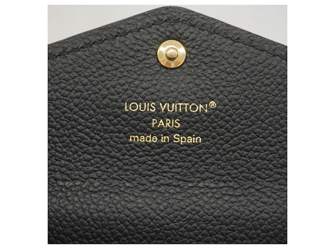 Sarah Louis Vuitton Monogram Empreinte Bicolor Long Wallet Schwarz Beige - Ansicht 4