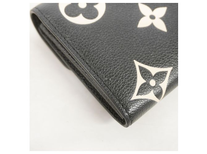 Sarah Louis Vuitton Monogram Empreinte Bicolor Long Wallet Schwarz Beige - Ansicht 6