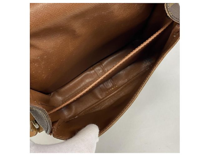 Borsa a tracolla Louis Vuitton Monogram Cartouchiere MM Marrone - vista 4