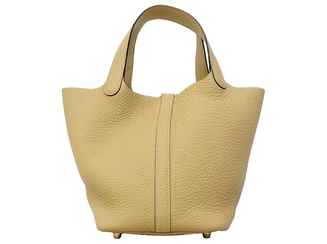 Hermès Borsa Hermes Picotin Lock PM Beige - vista 7