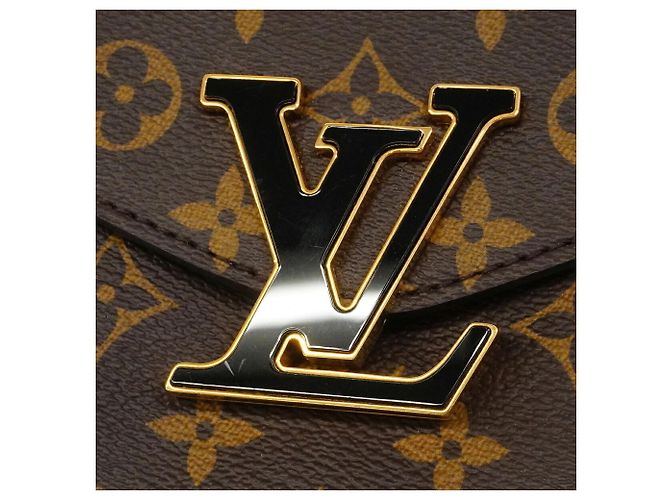 Borsa a tracolla Louis Vuitton Monogram Passy Marrone Nero - vista 10