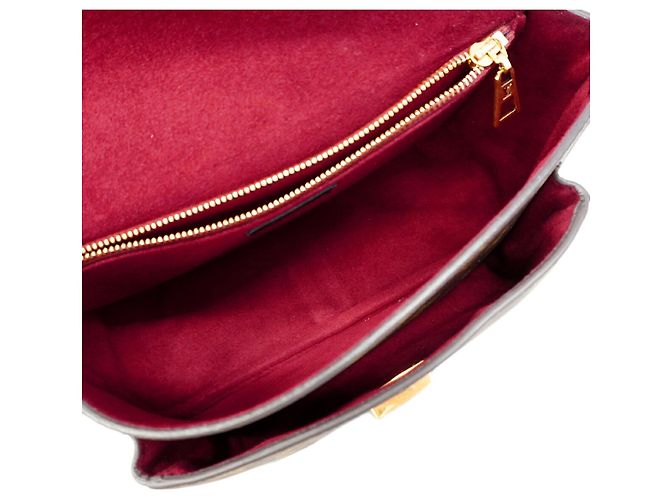 Borsa a tracolla Louis Vuitton Monogram Passy Marrone Nero - vista 4