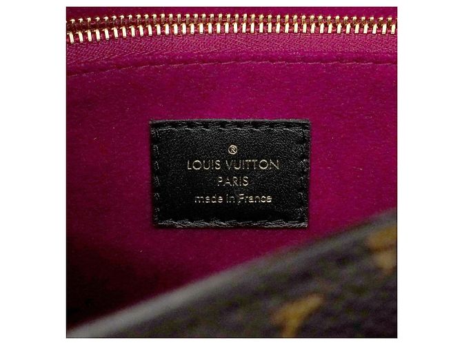 Borsa a tracolla Louis Vuitton Monogram Passy Marrone Nero - vista 5