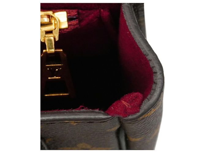Borsa a tracolla Louis Vuitton Monogram Passy Marrone Nero - vista 7