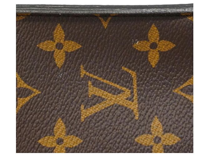 Borsa a tracolla Louis Vuitton Monogram Passy Marrone Nero - vista 9