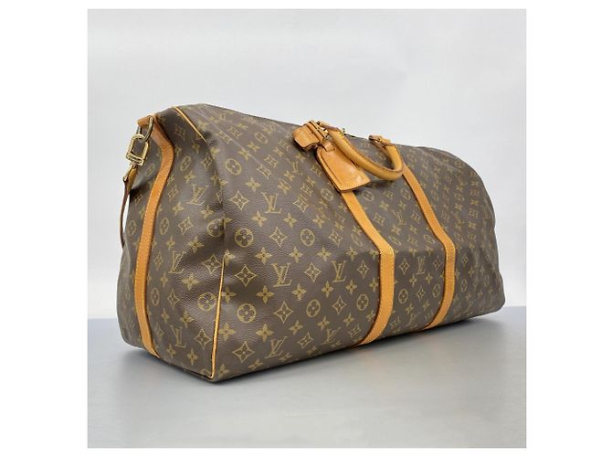 Louis Vuitton Marrone Boston Monogram Keepall Bandoulière 60 - vista 2