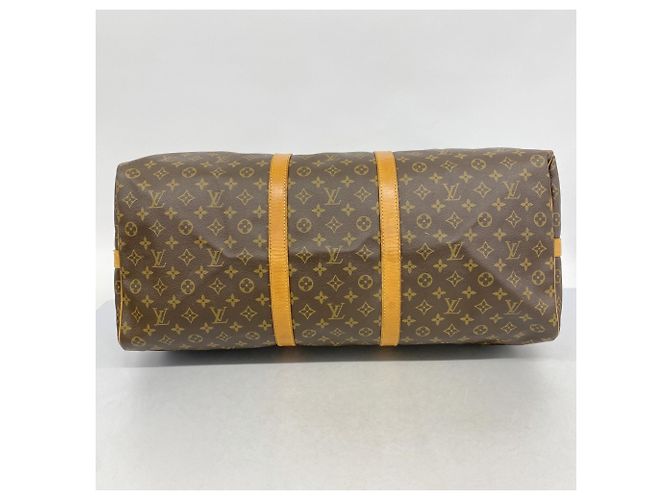 Louis Vuitton Marrone Boston Monogram Keepall Bandoulière 60 - vista 3
