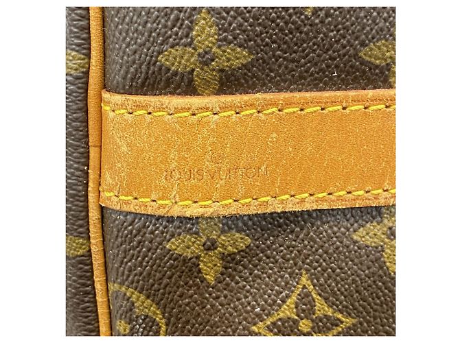 Louis Vuitton Marrone Boston Monogram Keepall Bandoulière 60 - vista 5