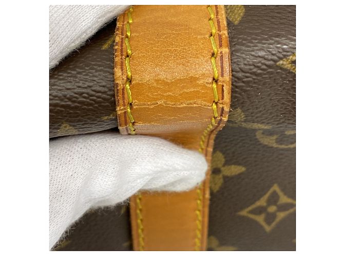 Louis Vuitton Marrone Boston Monogram Keepall Bandoulière 60 - vista 7