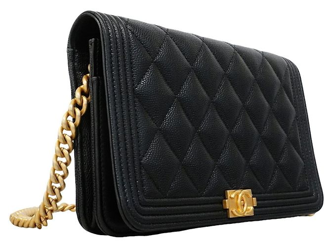 Cartera con cadena Chanel Boy Negro - vista 2