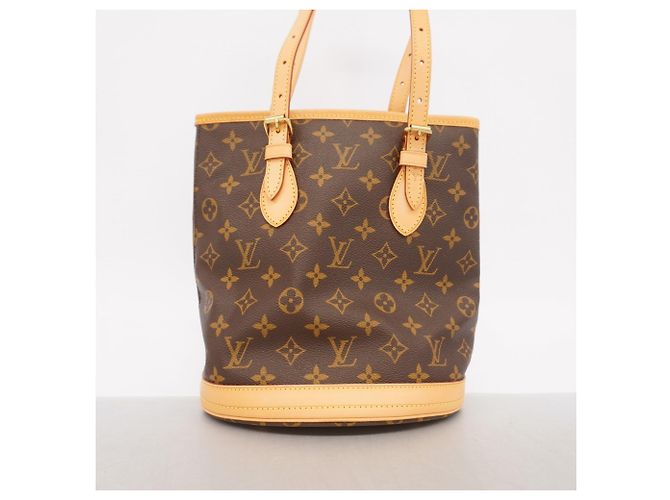 Borsa Tote Louis Vuitton Monogram Bucket PM Marrone - vista 10