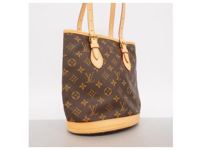 Borsa Tote Louis Vuitton Monogram Bucket PM Marrone - vista 2