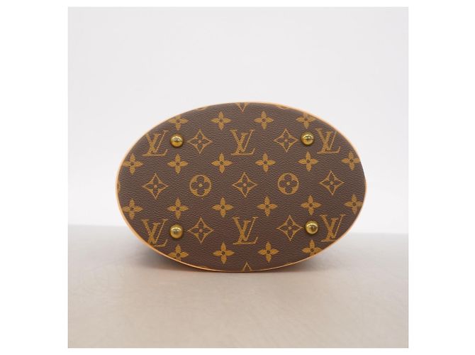 Borsa Tote Louis Vuitton Monogram Bucket PM Marrone - vista 3
