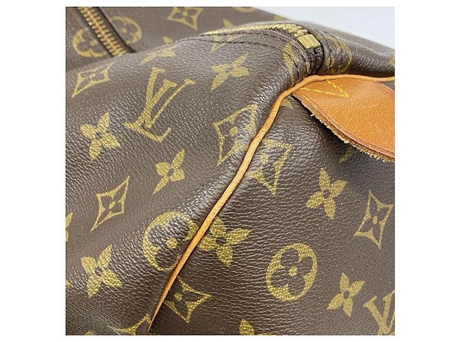Louis Vuitton Marrone Boston Monogram Keepall 55 - vista 7