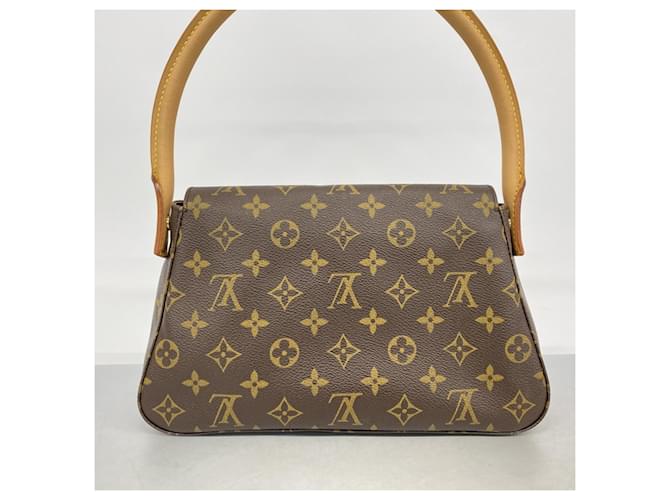 Borsa a tracolla Louis Vuitton Monogram Mini Looping Marrone - vista 10