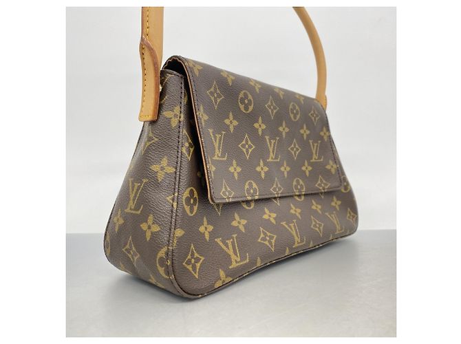 Borsa a tracolla Louis Vuitton Monogram Mini Looping Marrone - vista 2