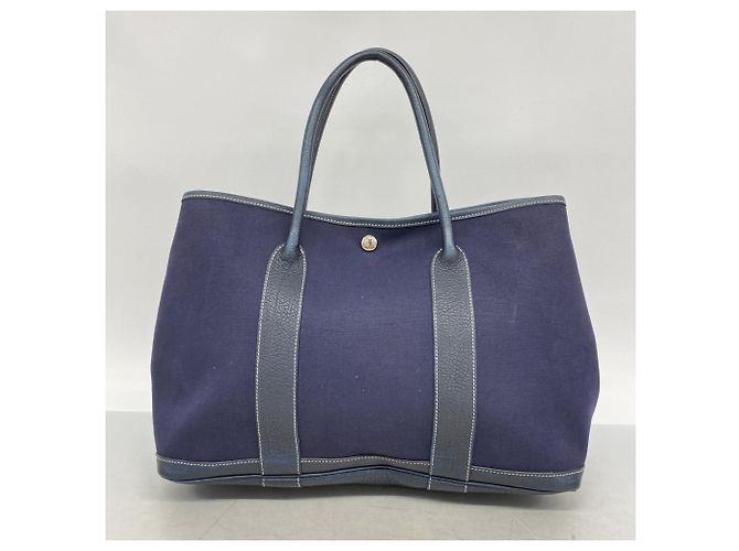 Hermès Borsa Tote Hermes Garden PM Blu navy - vista 10