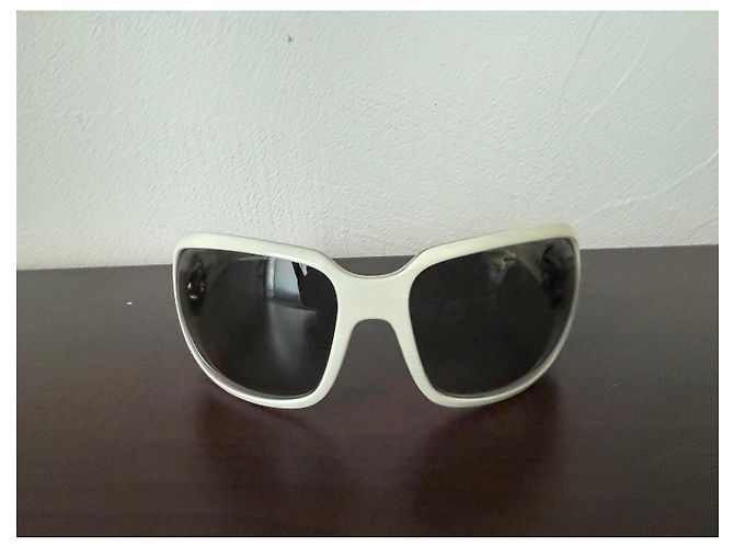 Occhiali da sole Chanel vintage full set Bianco - vista 3