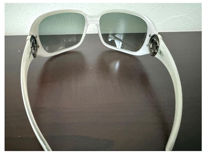 Occhiali da sole Chanel vintage full set Bianco - vista 4