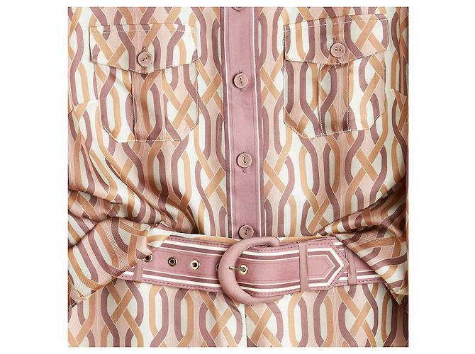 Zimmermann Ensemble Bluse und Hose FR40 Beige Rosa Seide Set Oberteil Hose UK12 US10 Pink - Ansicht 3