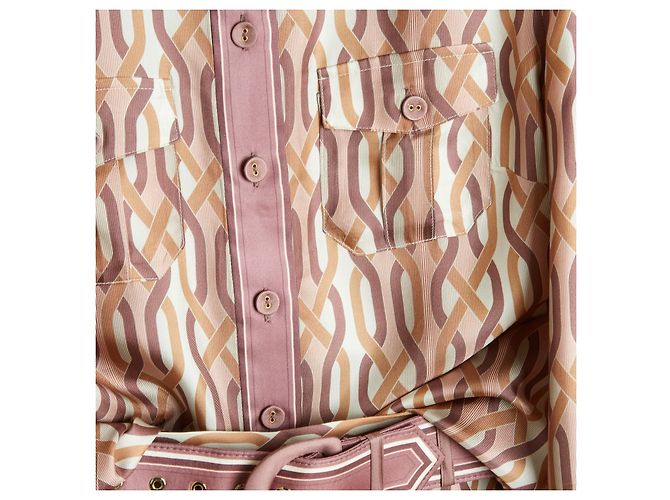 Zimmermann Ensemble Bluse und Hose FR40 Beige Rosa Seide Set Oberteil Hose UK12 US10 Pink - Ansicht 4