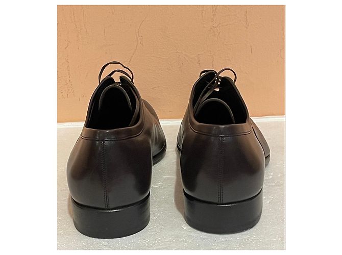 Chaussures à lacets Dior en cuir marron - vue 4