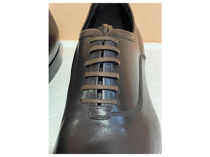 Chaussures à lacets Dior en cuir marron - vue 6