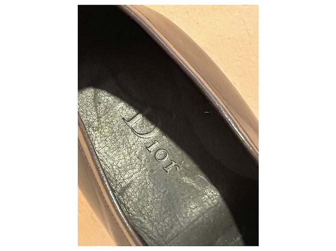 Chaussures à lacets Dior en cuir marron - vue 7