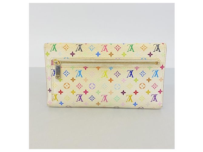 Louis Vuitton Tri-fold Long Wallet Pink Weiß - Ansicht 10