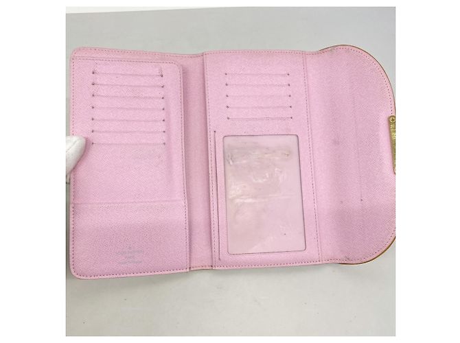 Louis Vuitton Tri-fold Long Wallet Pink Weiß - Ansicht 3