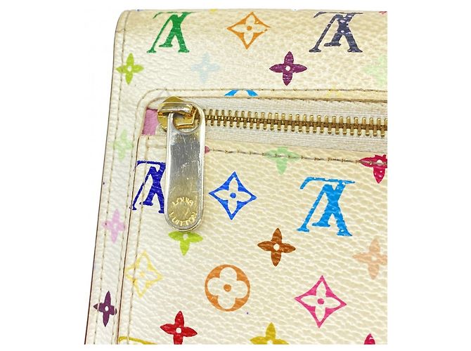 Louis Vuitton Tri-fold Long Wallet Pink Weiß - Ansicht 8