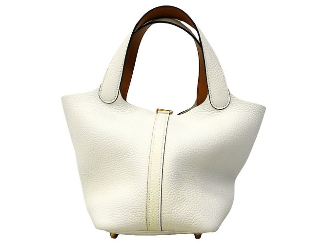 Hermès Hermes Picotin Lock PM Eclat Handtasche Weiß - Ansicht 10