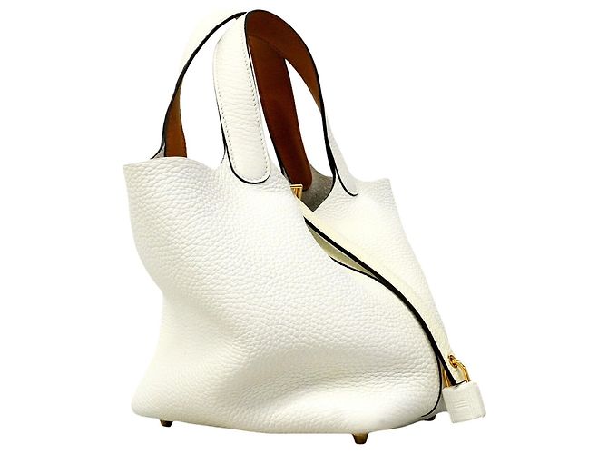 Hermès Hermes Picotin Lock PM Eclat Handtasche Weiß - Ansicht 2