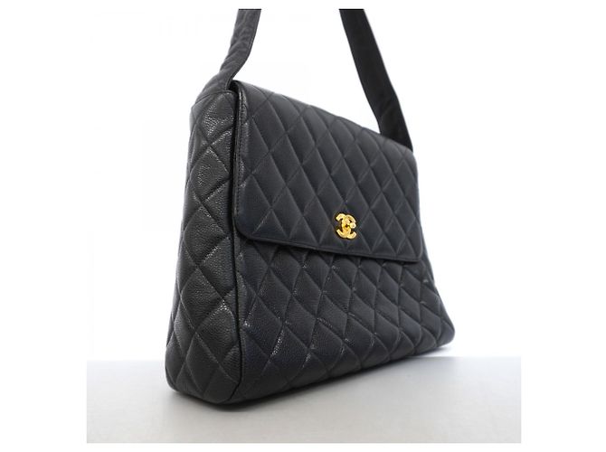 Timeless Chanel Matelassé Schultertasche Schwarz - Ansicht 2